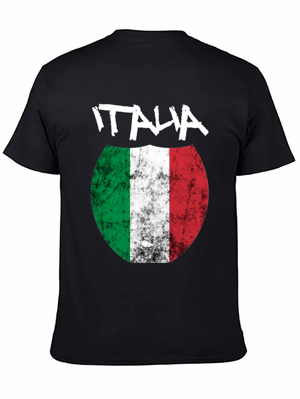 Italia Flag Graphic Tee - Distressed Italian Pride T-Shirt