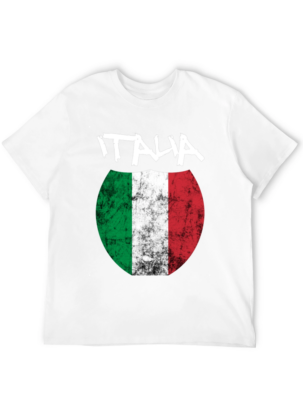 Italia Flag Graphic Tee - Distressed Italian Pride T-Shirt