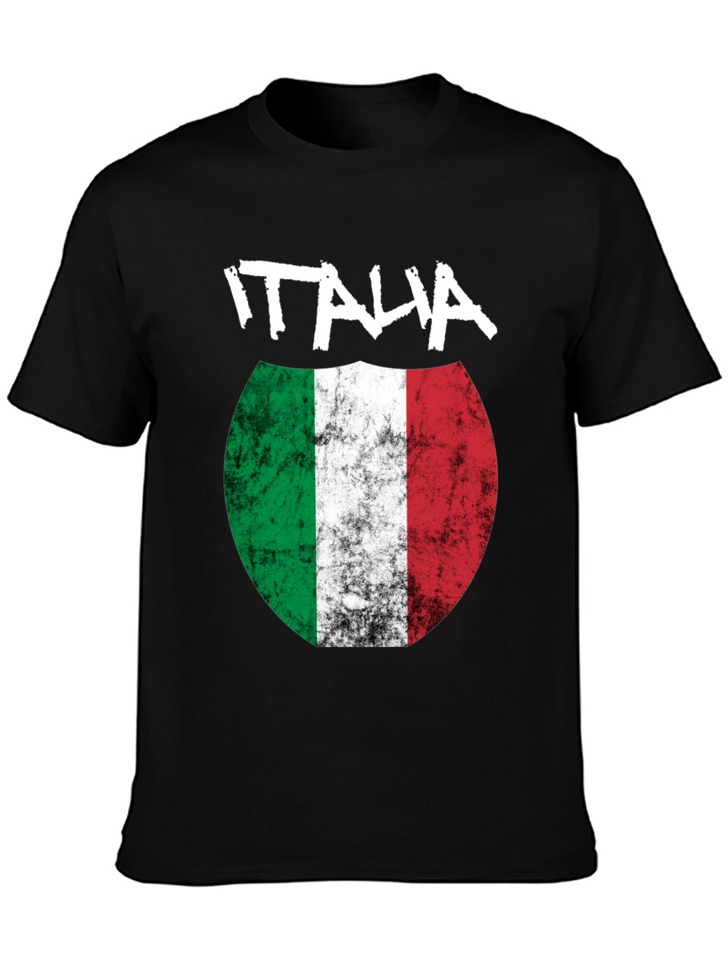 Italia Flag Graphic Tee - Distressed Italian Pride T-Shirt