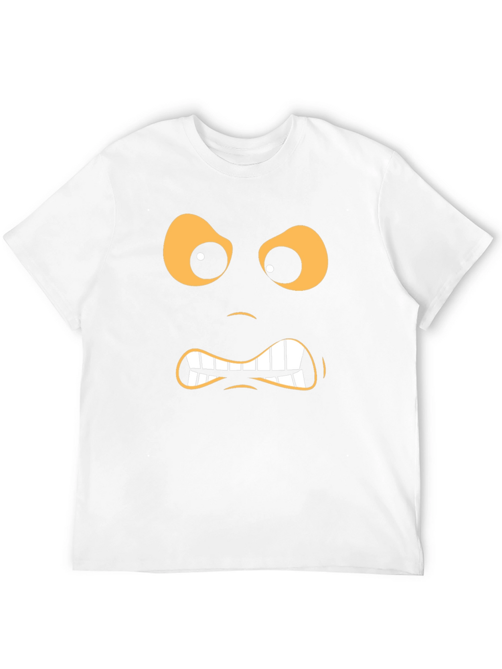 Angry Face Graphic Black T-Shirt