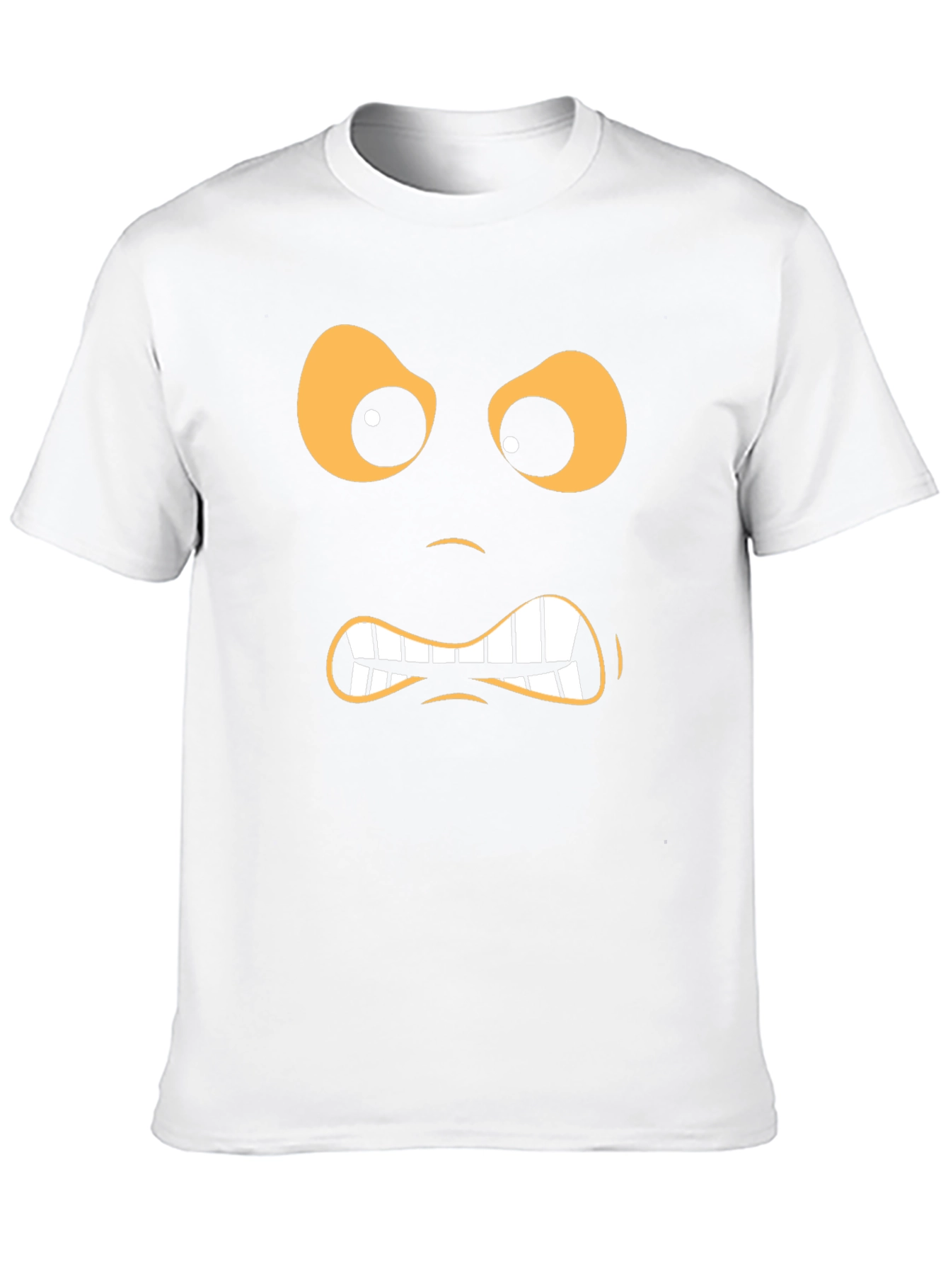 Angry Face Graphic Black T-Shirt