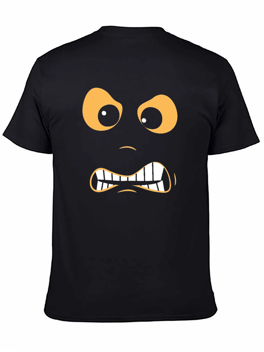 Angry Face Graphic Black T-Shirt