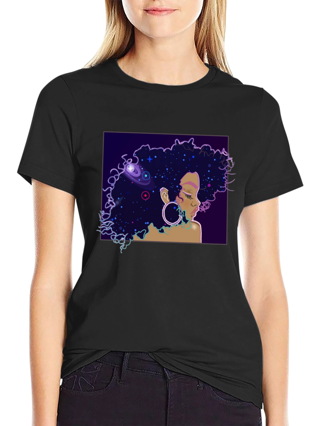 Cosmic Queen Black T-Shirt