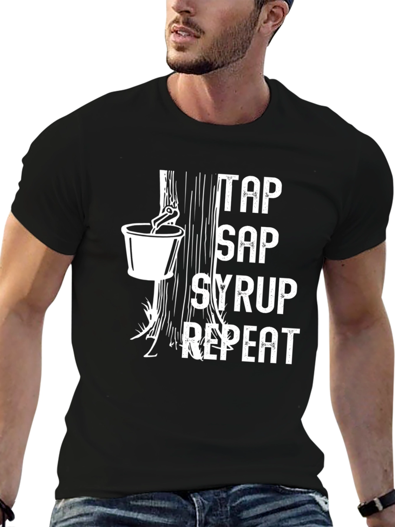 Tap Sap Syrup Repeat T-Shirt - Maple Syrup Lover
