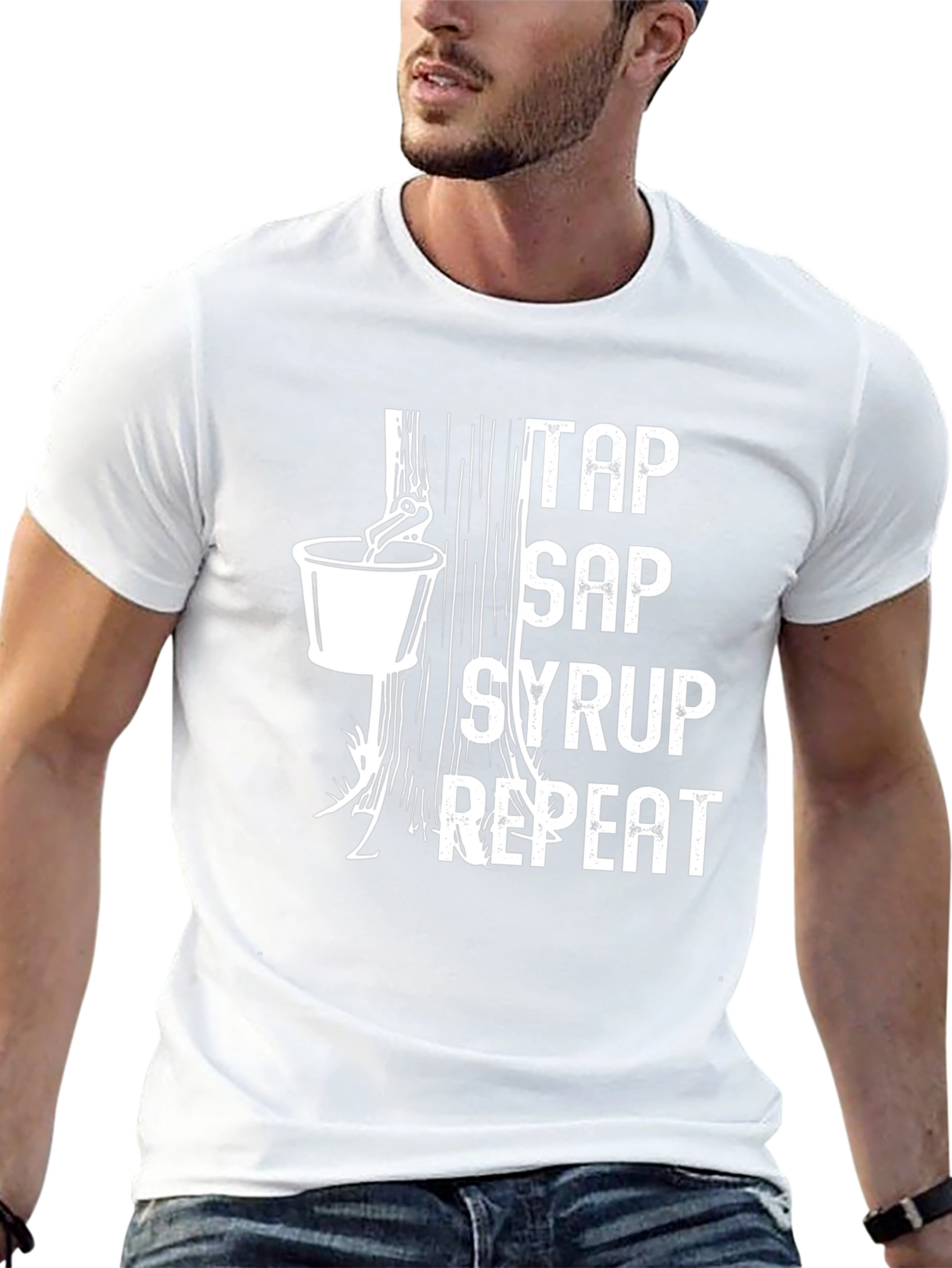 Tap Sap Syrup Repeat T-Shirt - Maple Syrup Lover