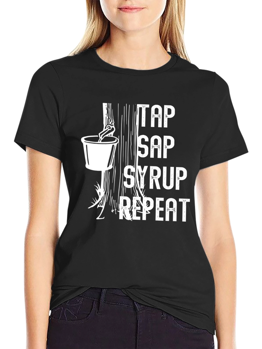 Tap Sap Syrup Repeat T-Shirt - Maple Syrup Lover