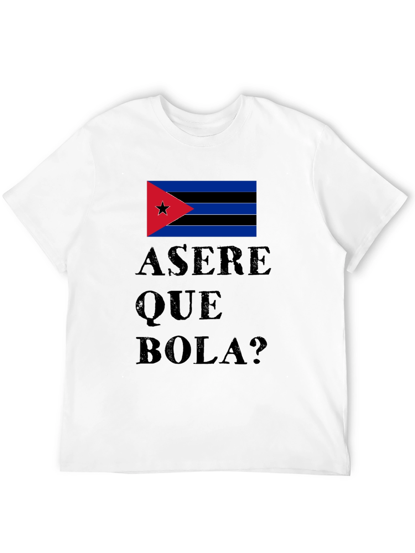 Asere Que Bola? Cuba Flag Graphic T-Shirt