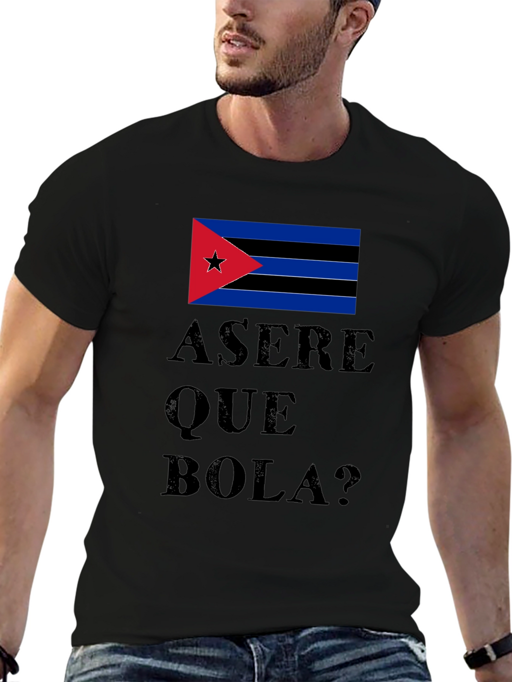 Asere Que Bola? Cuba Flag Graphic T-Shirt