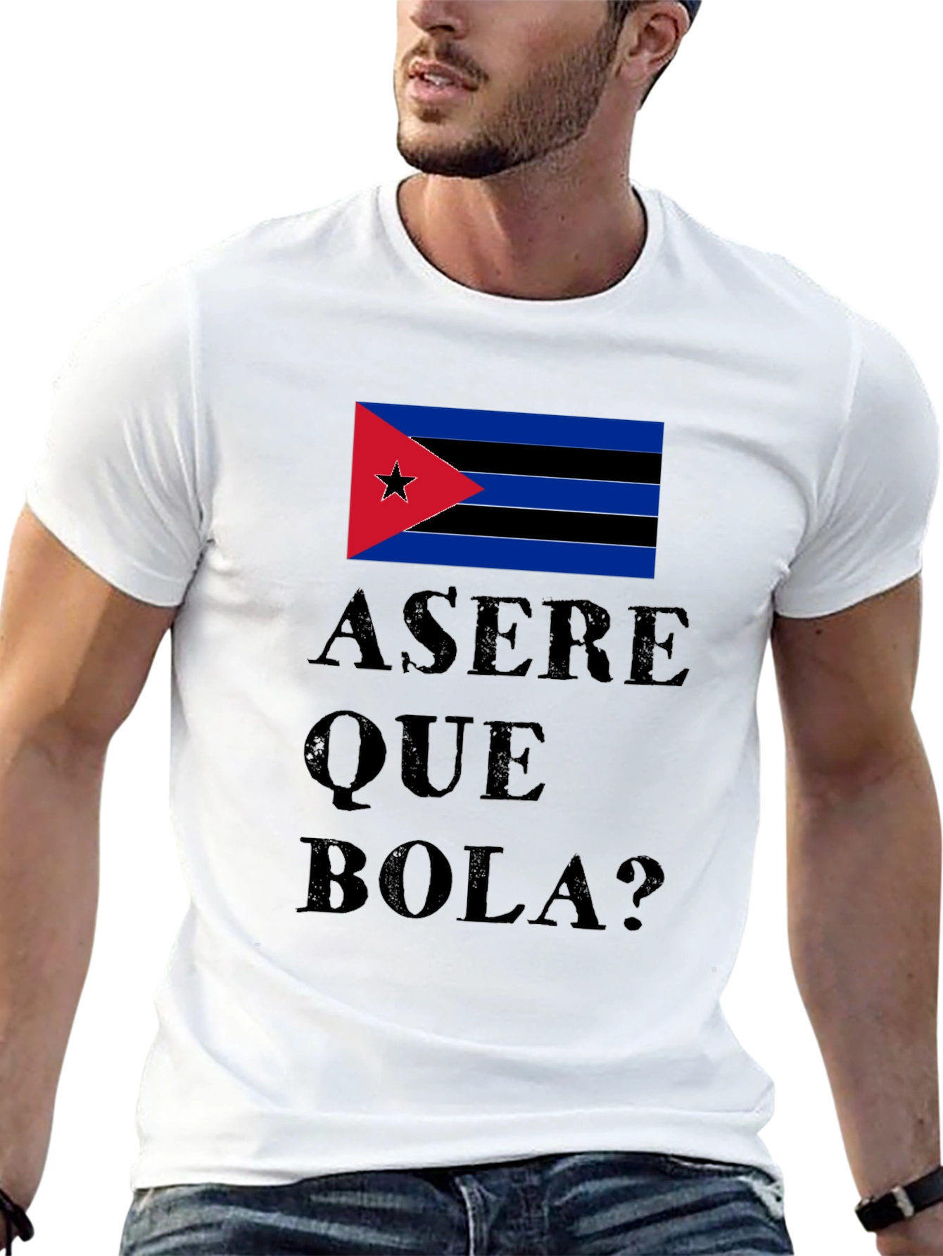 Asere Que Bola? Cuba Flag Graphic T-Shirt