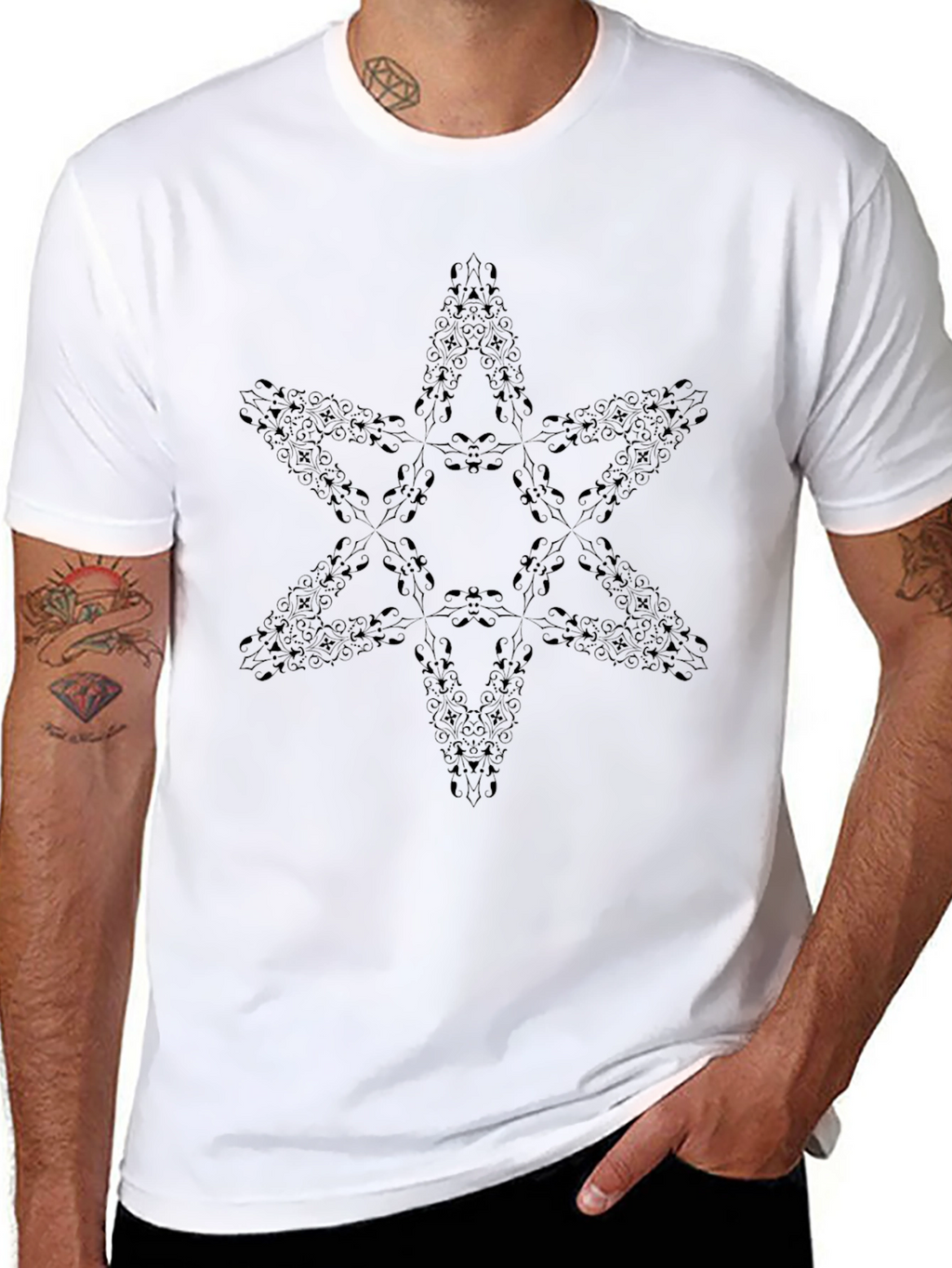Star Graphic Black T-Shirt - Modern Casual Style