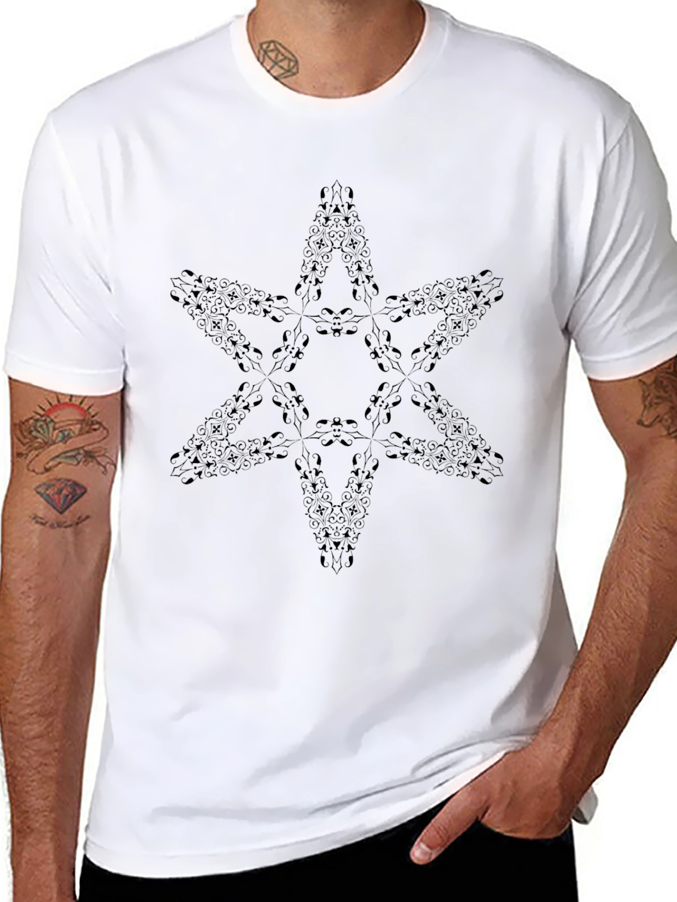 Star Graphic Black T-Shirt - Modern Casual Style