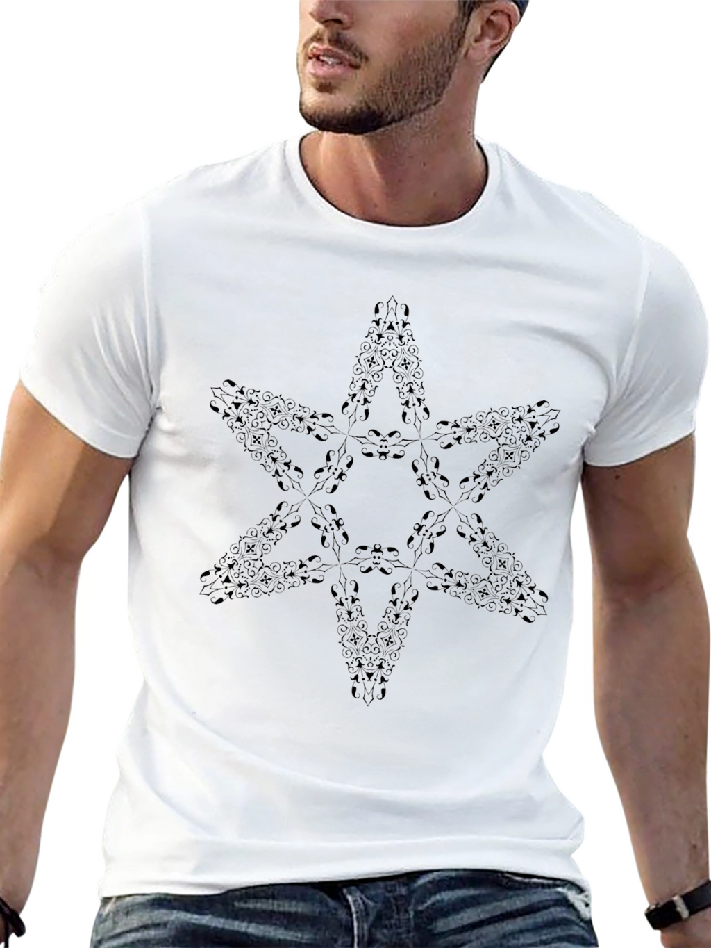 Star Graphic Black T-Shirt - Modern Casual Style