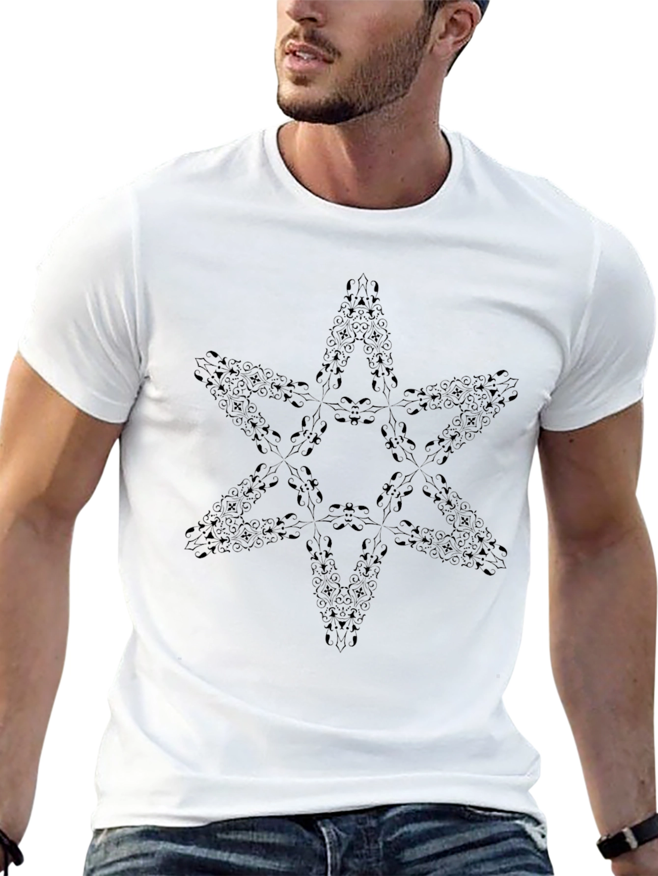 Star Graphic Black T-Shirt - Modern Casual Style