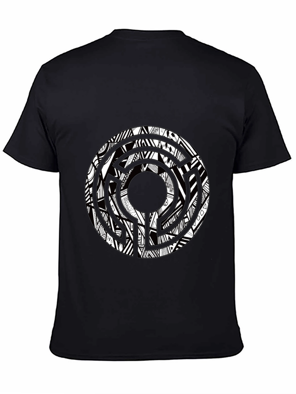 Abstract Graphic Print Crew Neck T-Shirt
