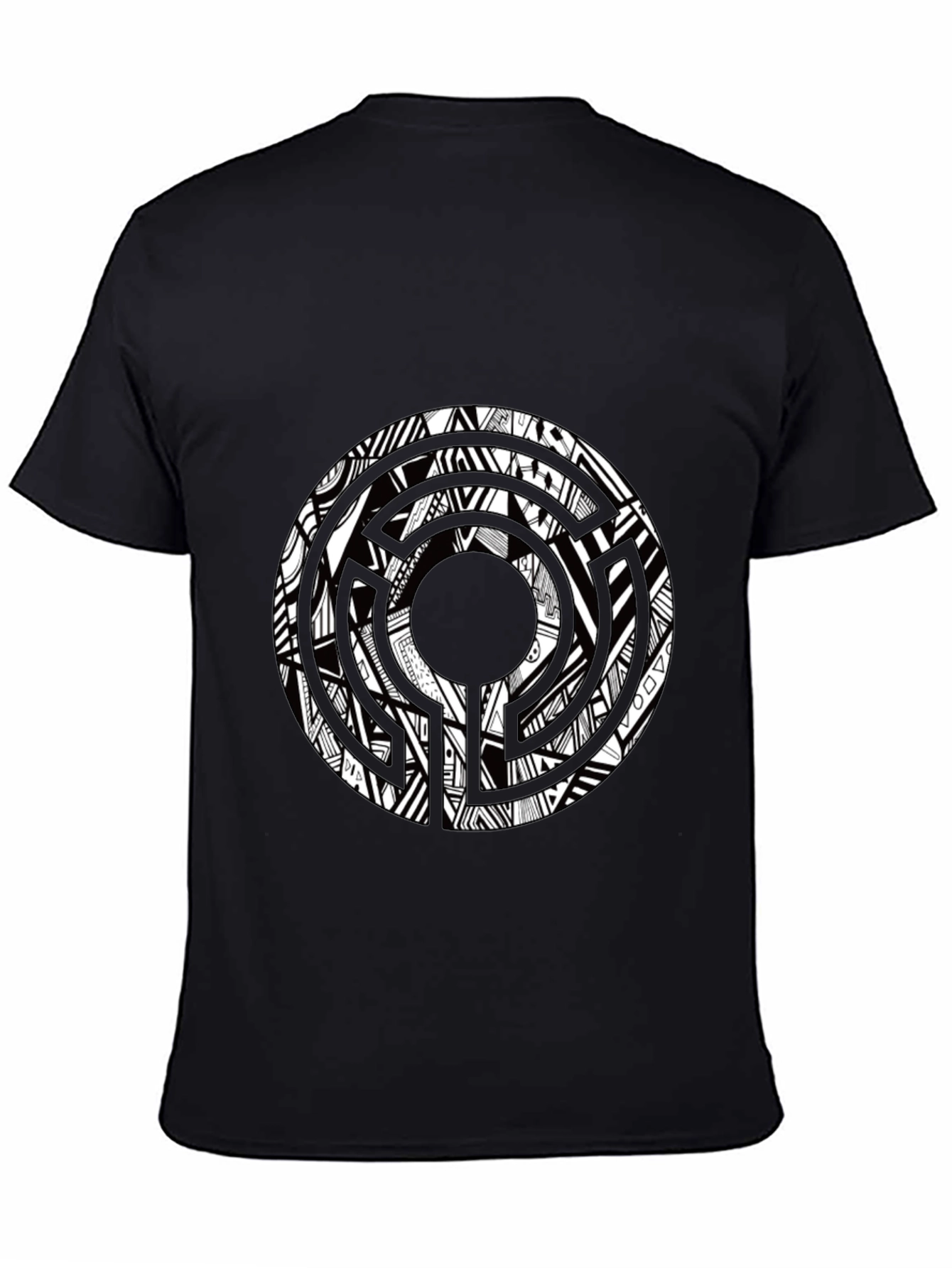 Abstract Graphic Print Crew Neck T-Shirt