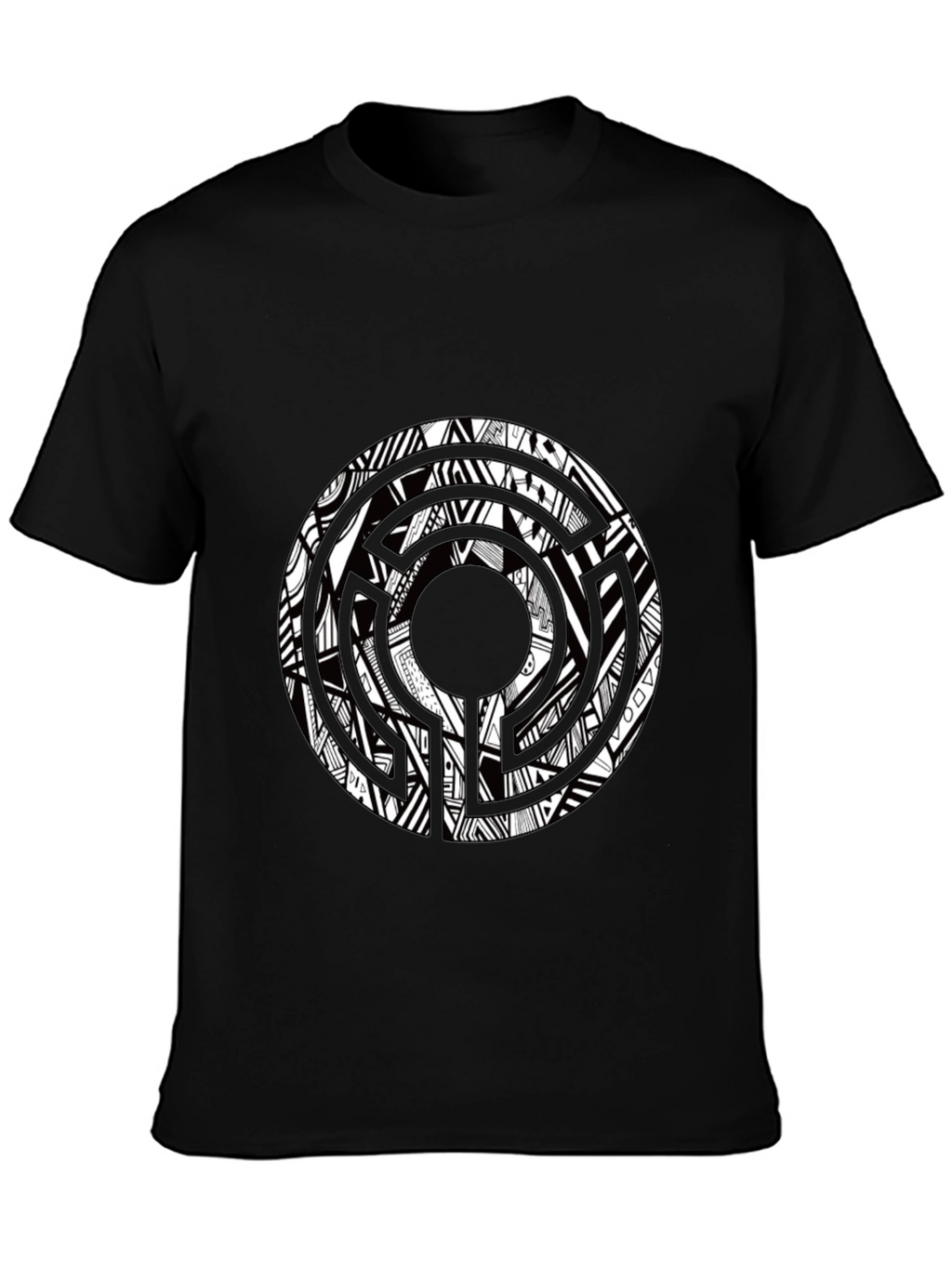 Abstract Graphic Print Crew Neck T-Shirt