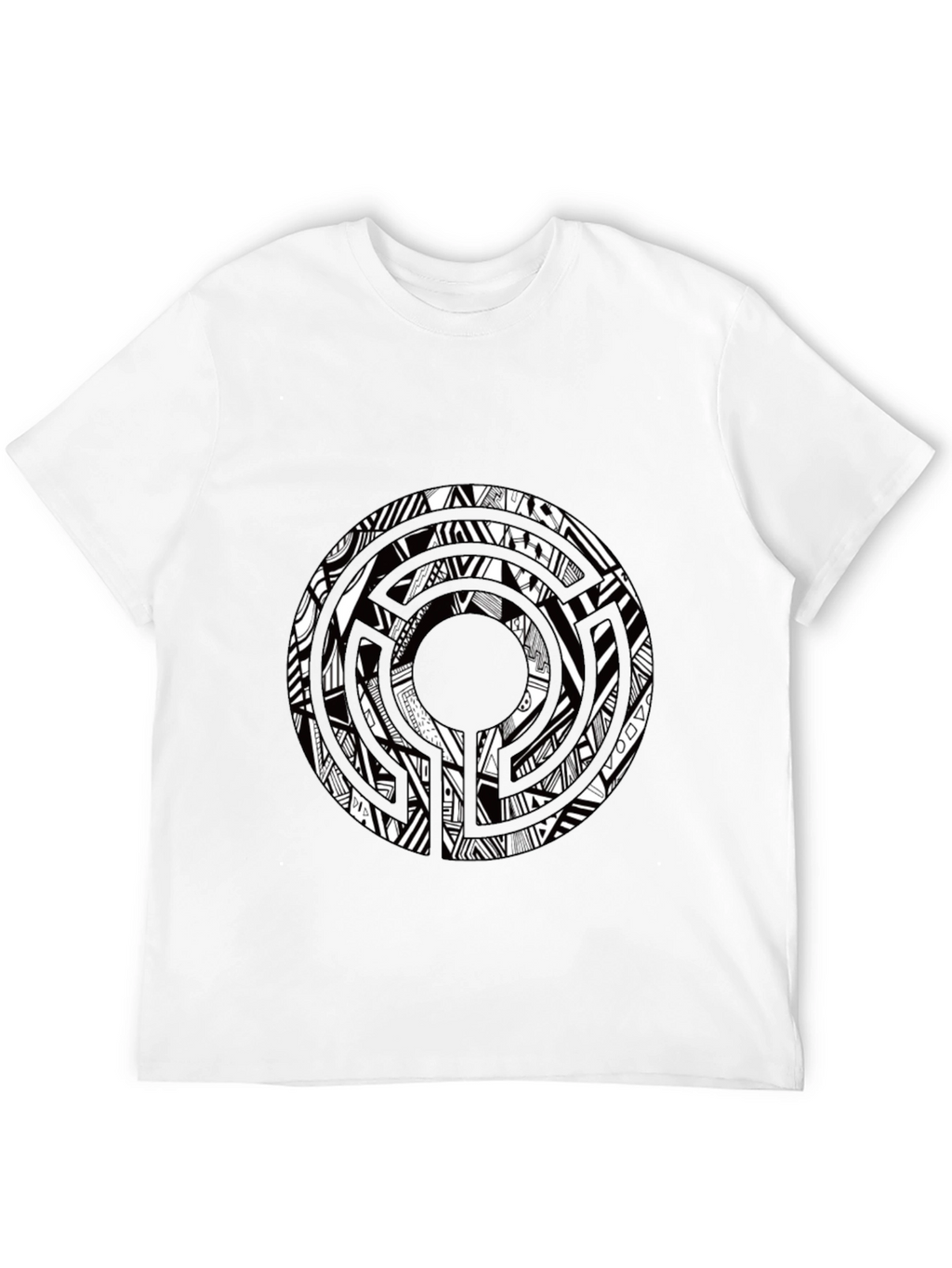 Abstract Graphic Print Crew Neck T-Shirt