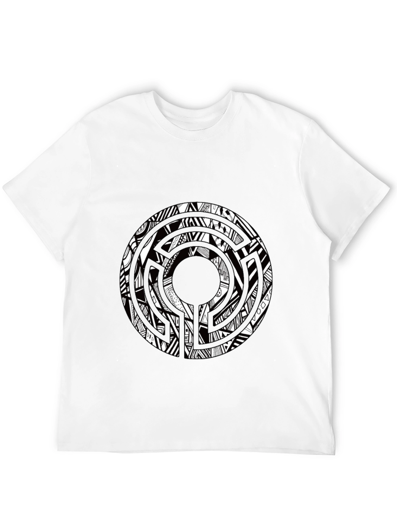 Abstract Graphic Print Crew Neck T-Shirt