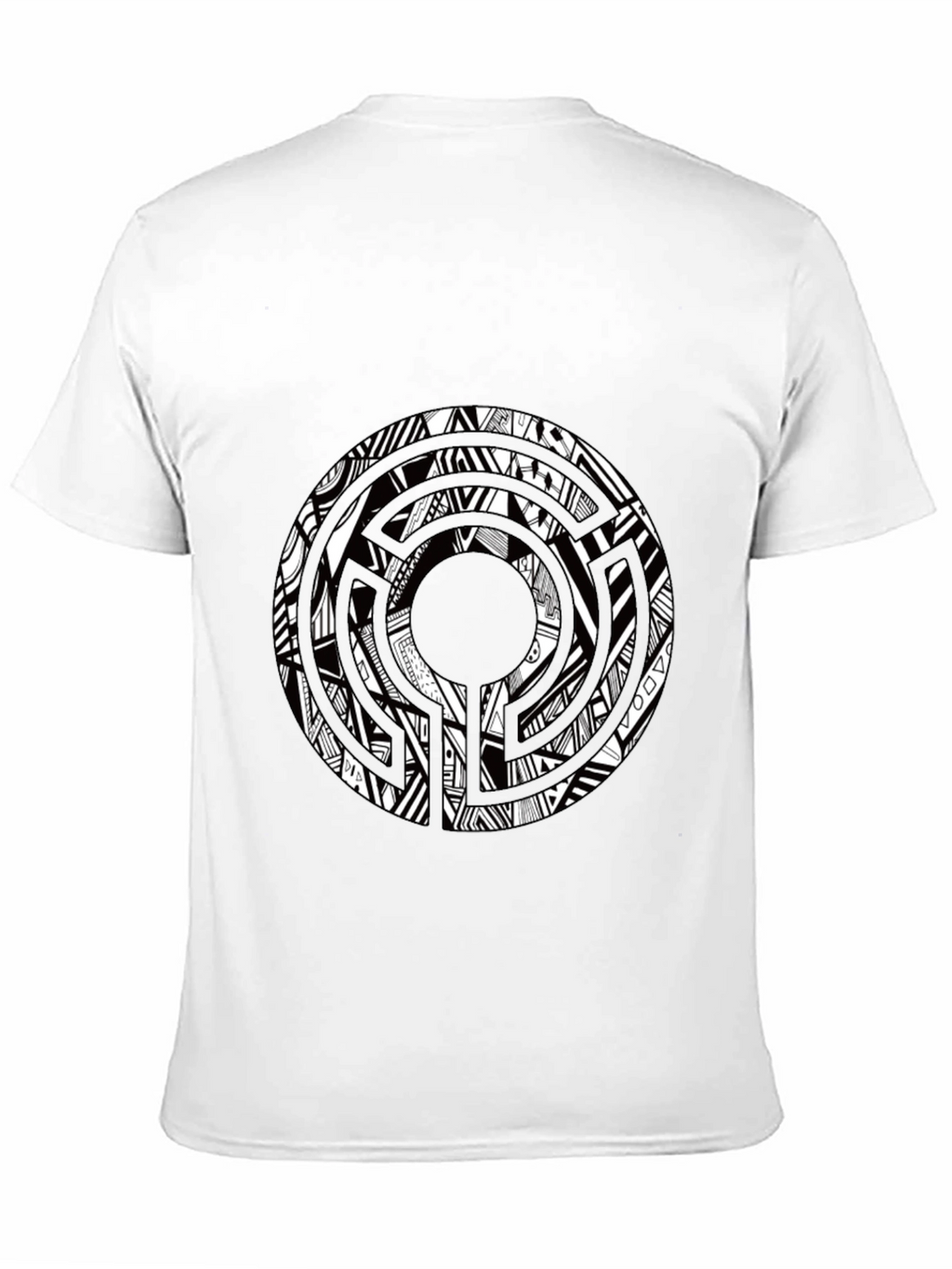 Abstract Graphic Print Crew Neck T-Shirt