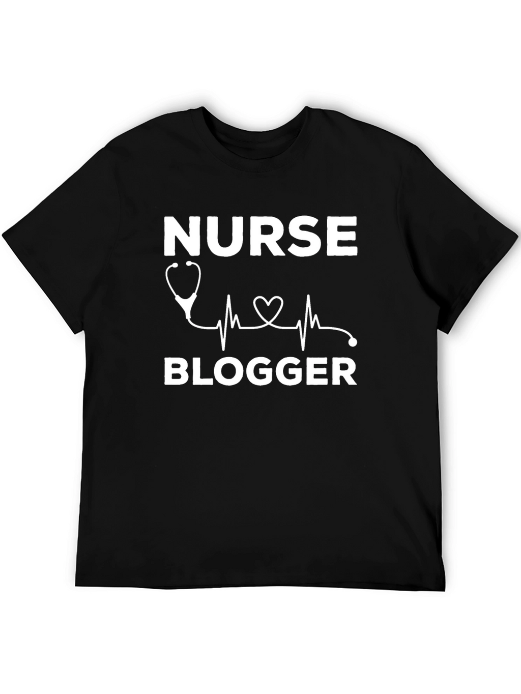 Nurse Blogger T-Shirt - Black Cotton Blend