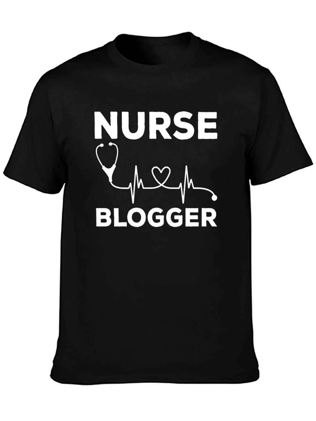 Nurse Blogger T-Shirt - Black Cotton Blend