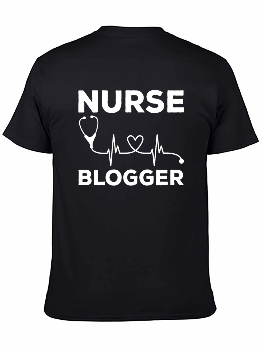 Nurse Blogger T-Shirt - Black Cotton Blend