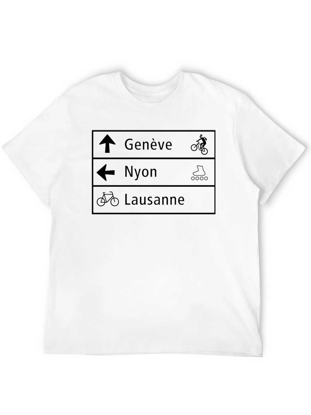 Black Directional Travel T-Shirt