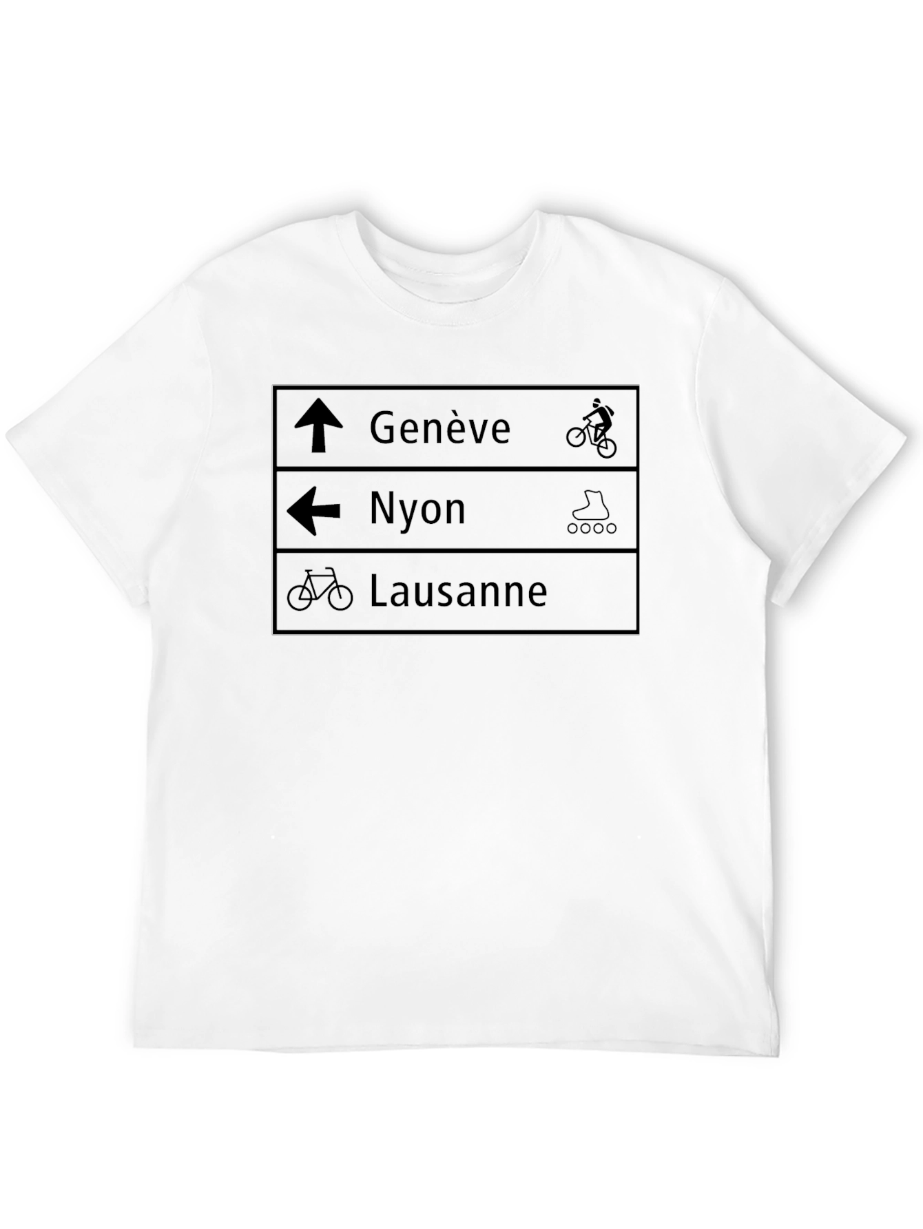 Black Directional Travel T-Shirt