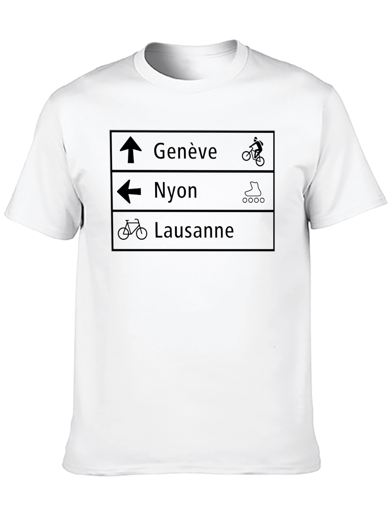 Black Directional Travel T-Shirt