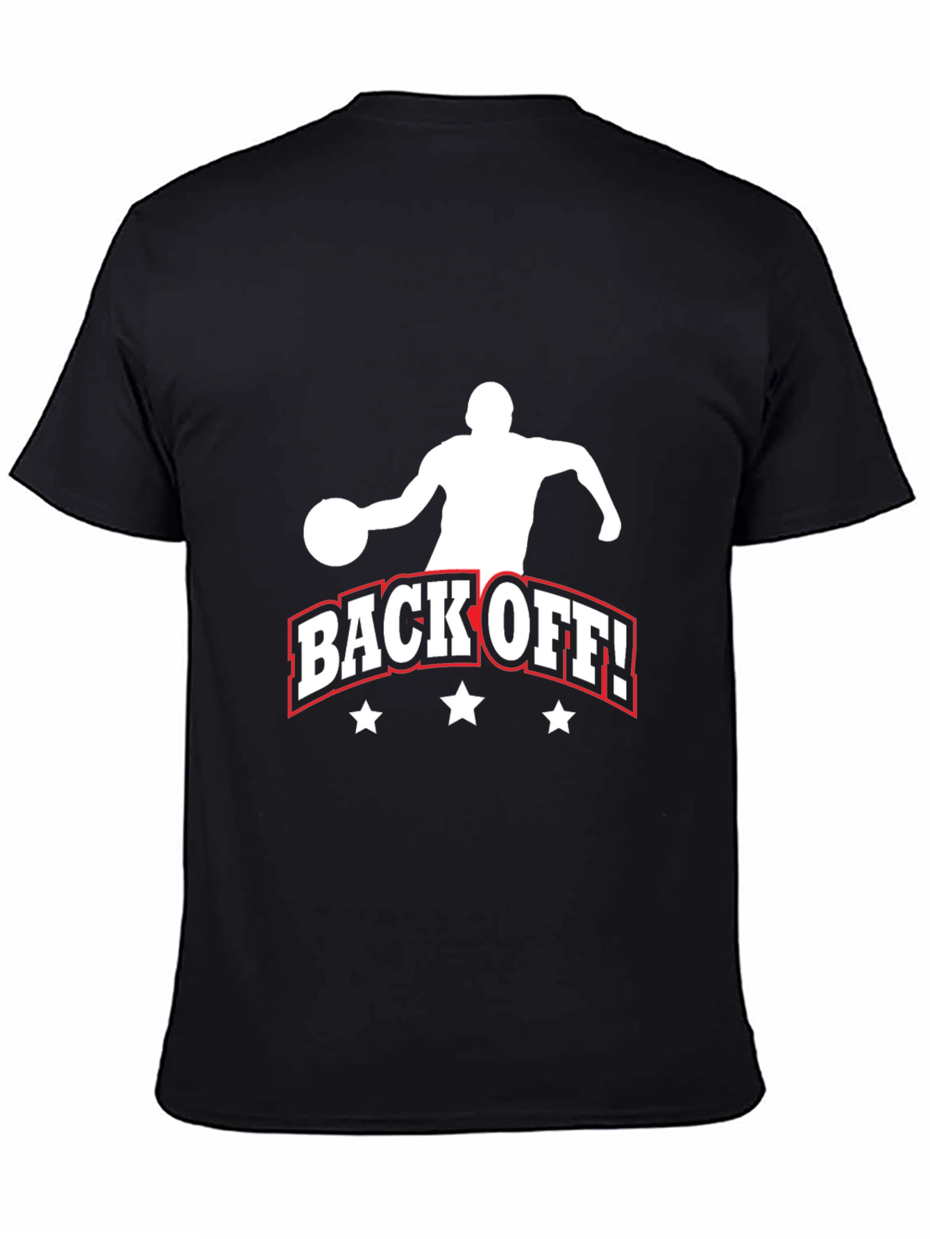 Back Off Basketball Graphic Tee - Black
