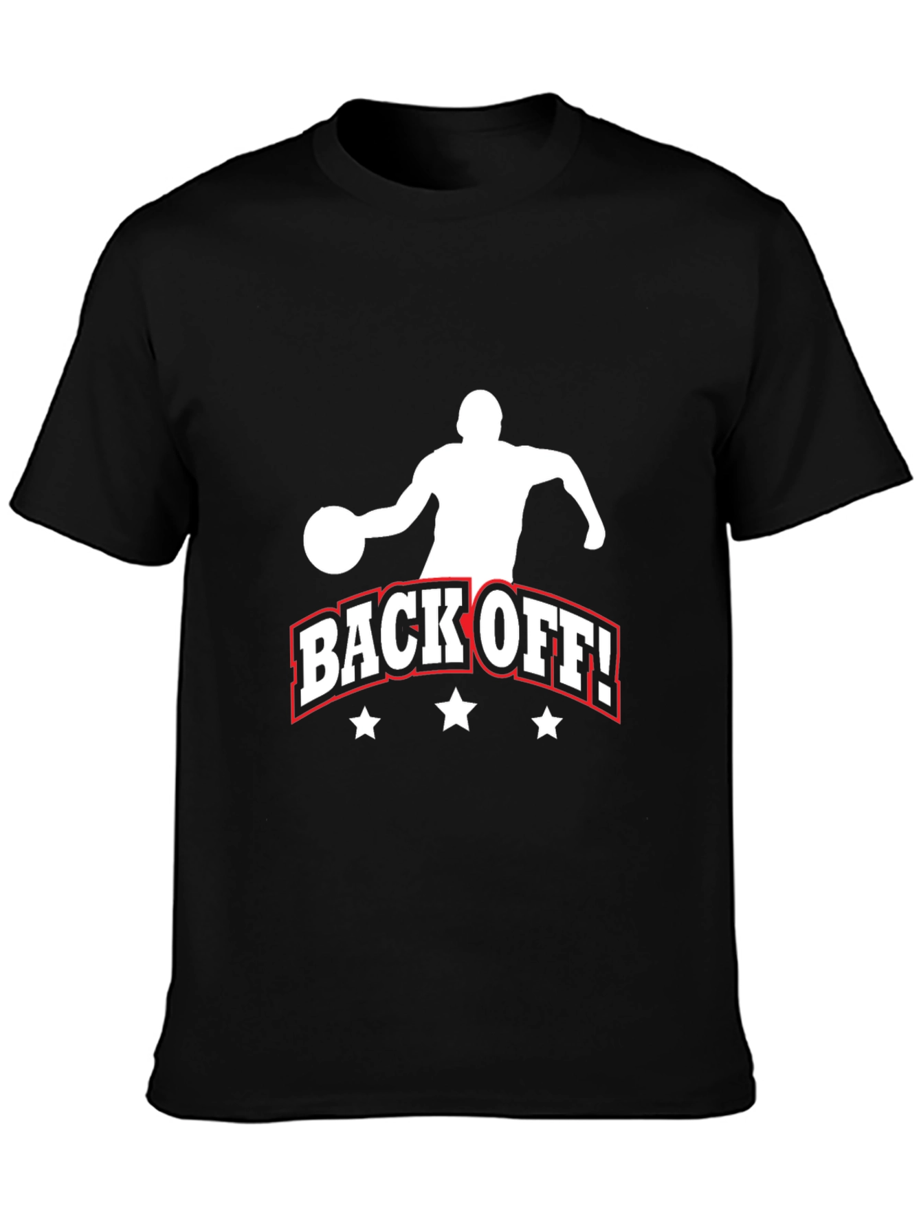 Back Off Basketball Graphic Tee - Black