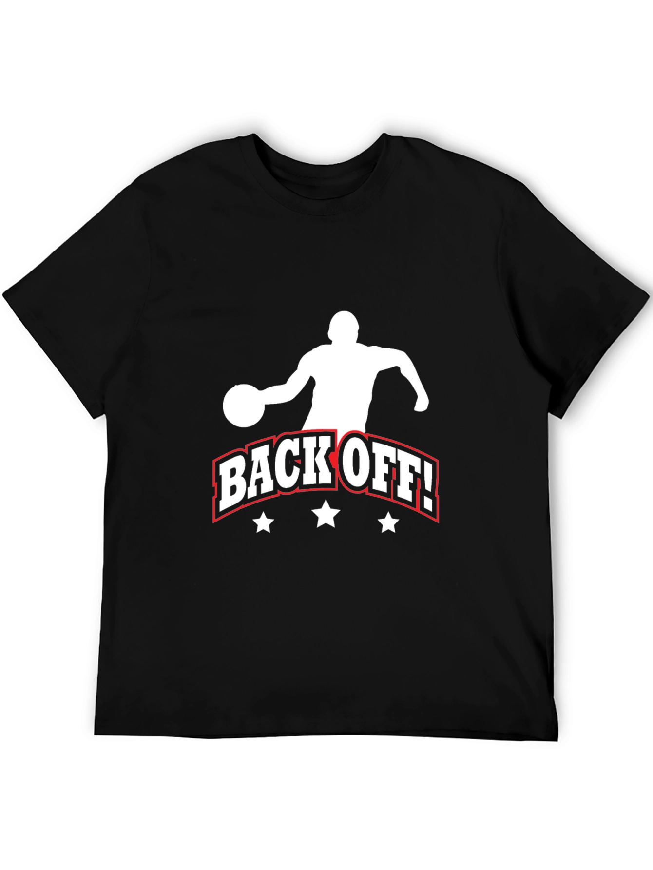 Back Off Basketball Graphic Tee - Black