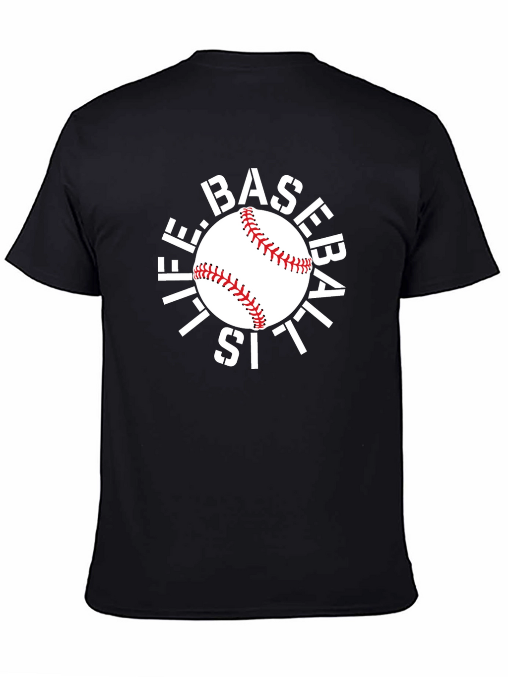 Life Is Baseball Graphic Tee - Black