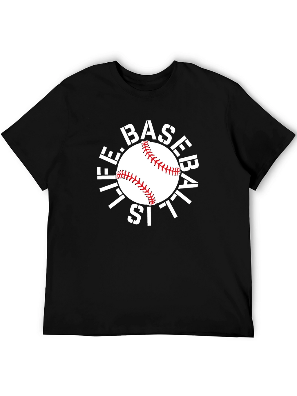 Life Is Baseball Graphic Tee - Black