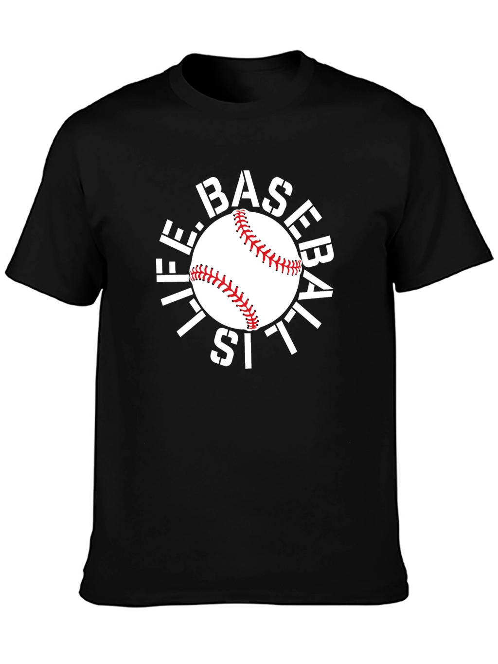 Life Is Baseball Graphic Tee - Black