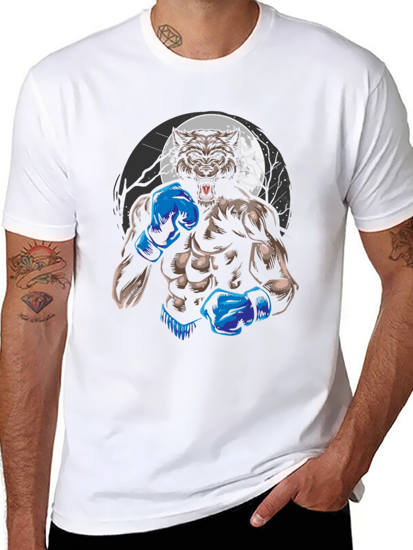 Werewolf Boxer Graphic T-Shirt