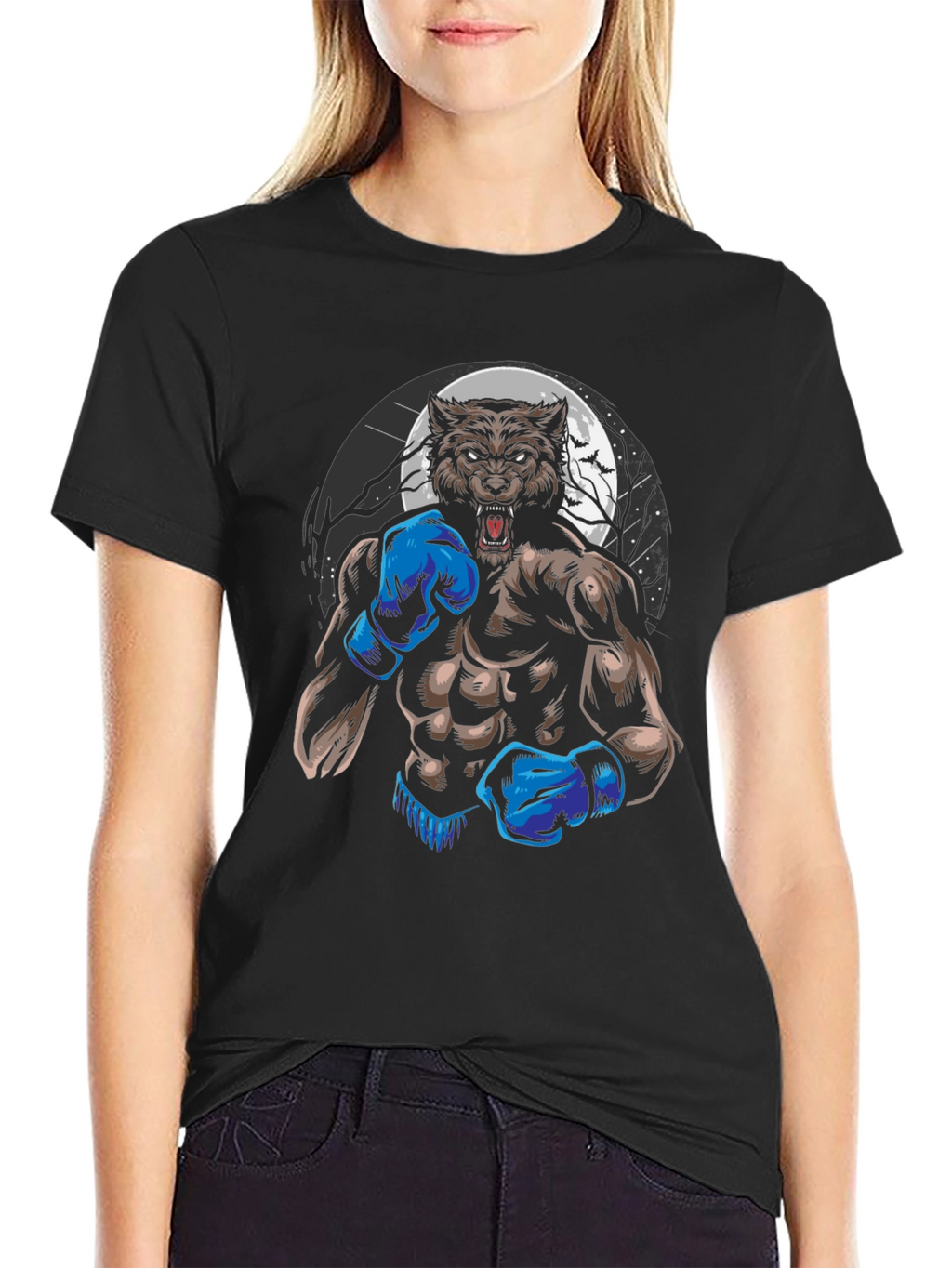 Werewolf Boxer Graphic T-Shirt