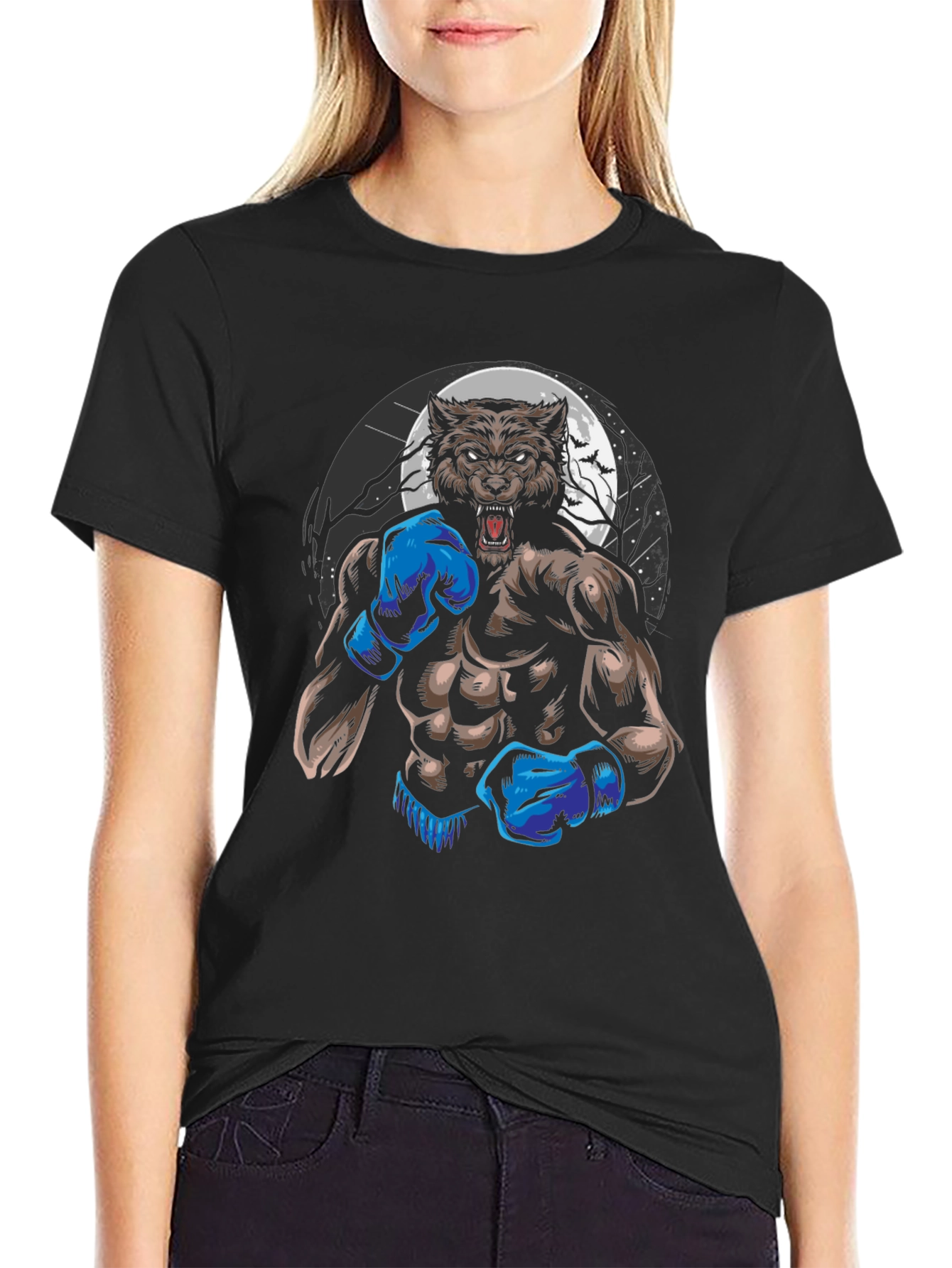 Werewolf Boxer Graphic T-Shirt