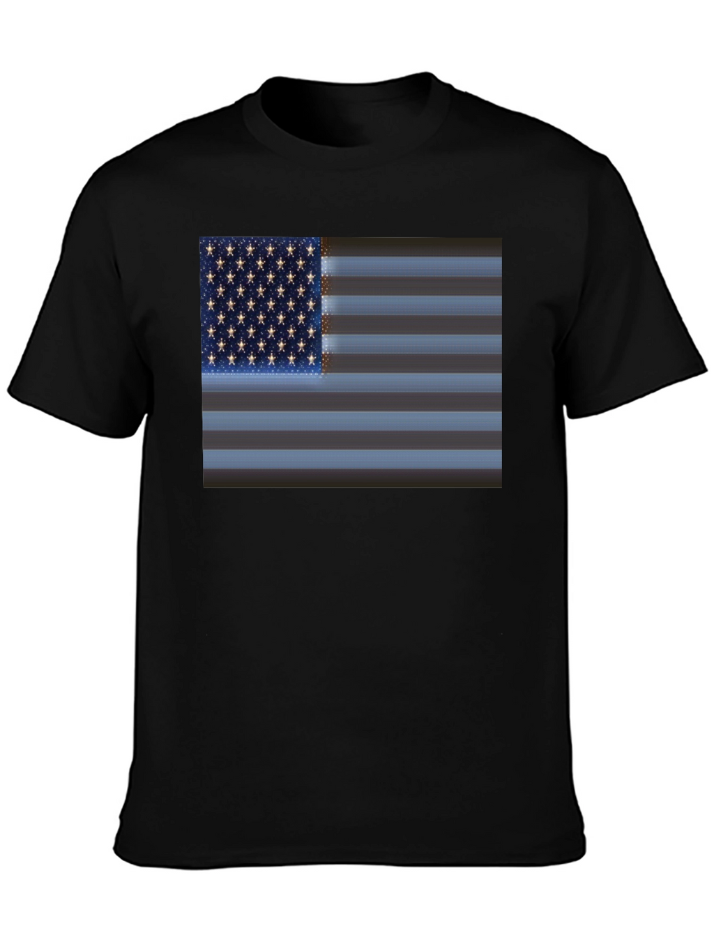 American Flag Graphic Black T-Shirt