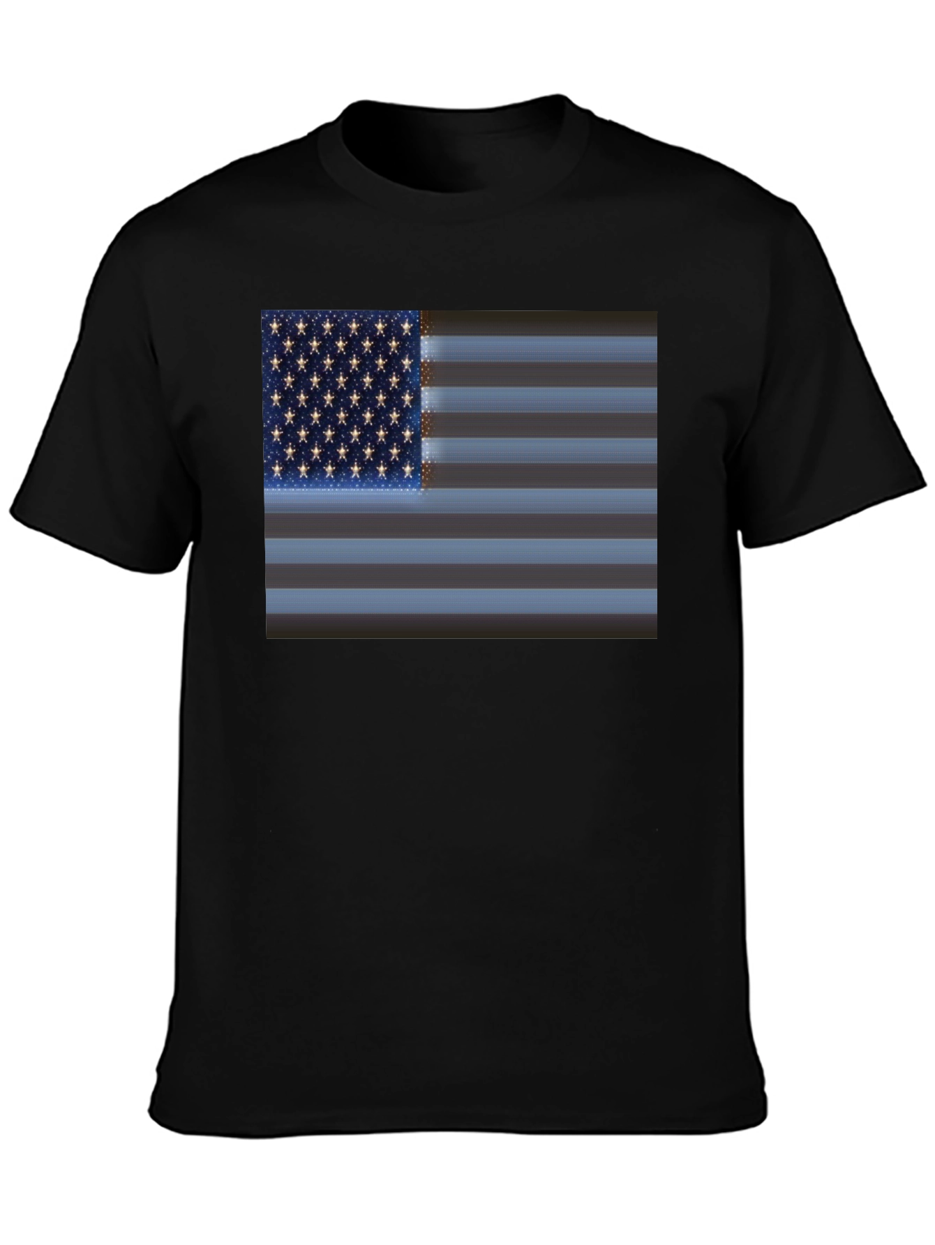 American Flag Graphic Black T-Shirt