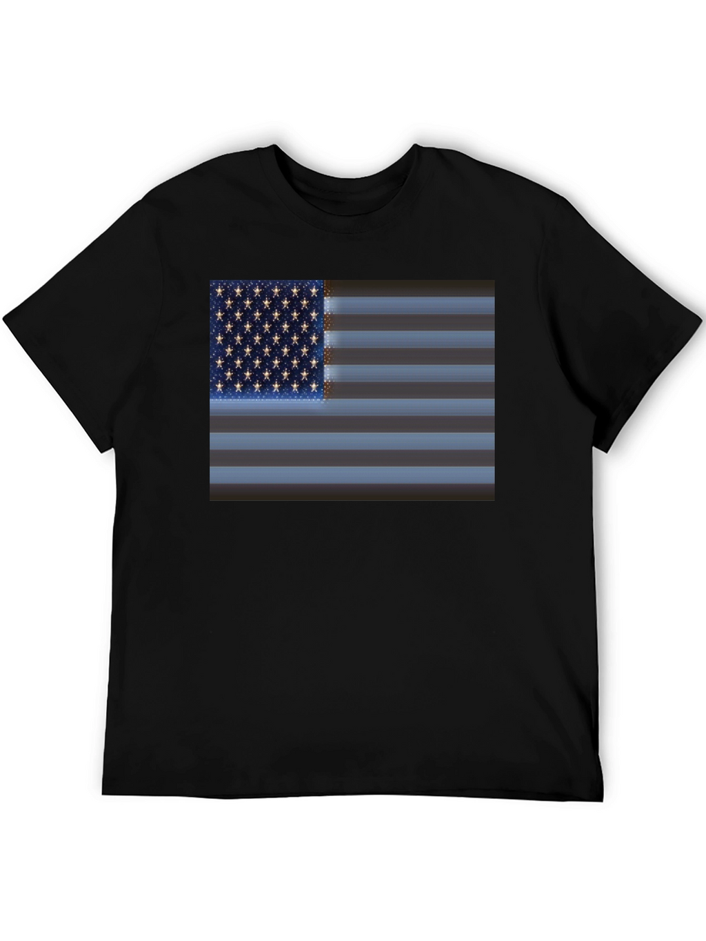 American Flag Graphic Black T-Shirt