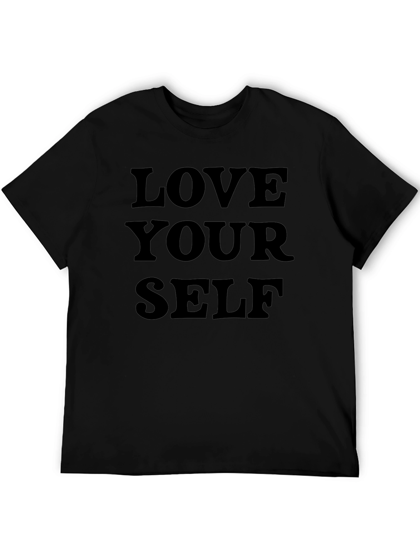 Love Yourself Graphic Tee - Black Cotton T-Shirt