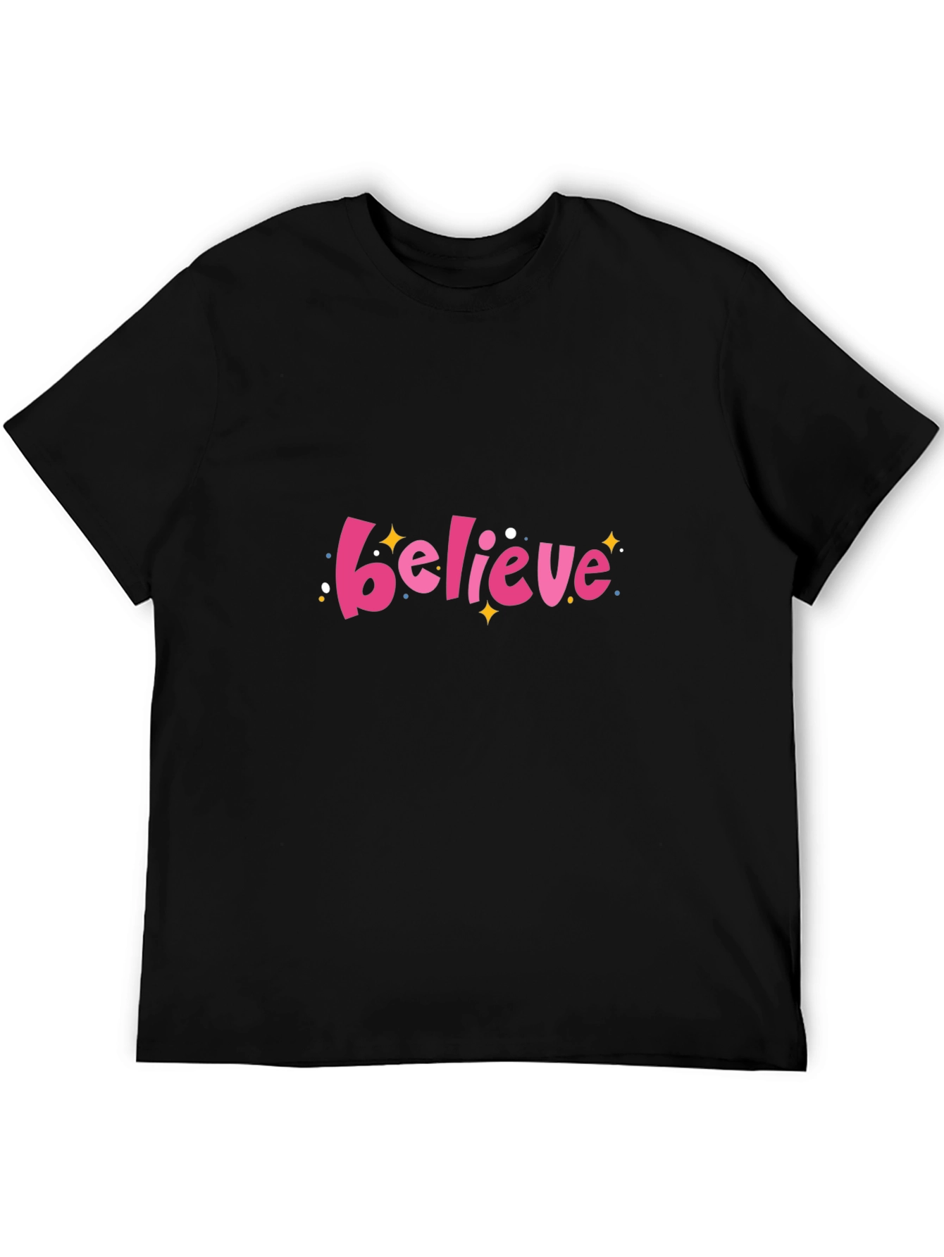 Believe Graphic Black T-Shirt