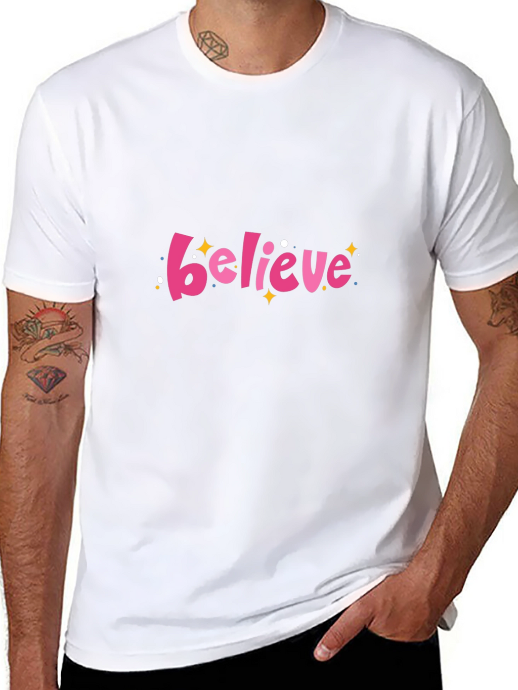 Believe Graphic Black T-Shirt