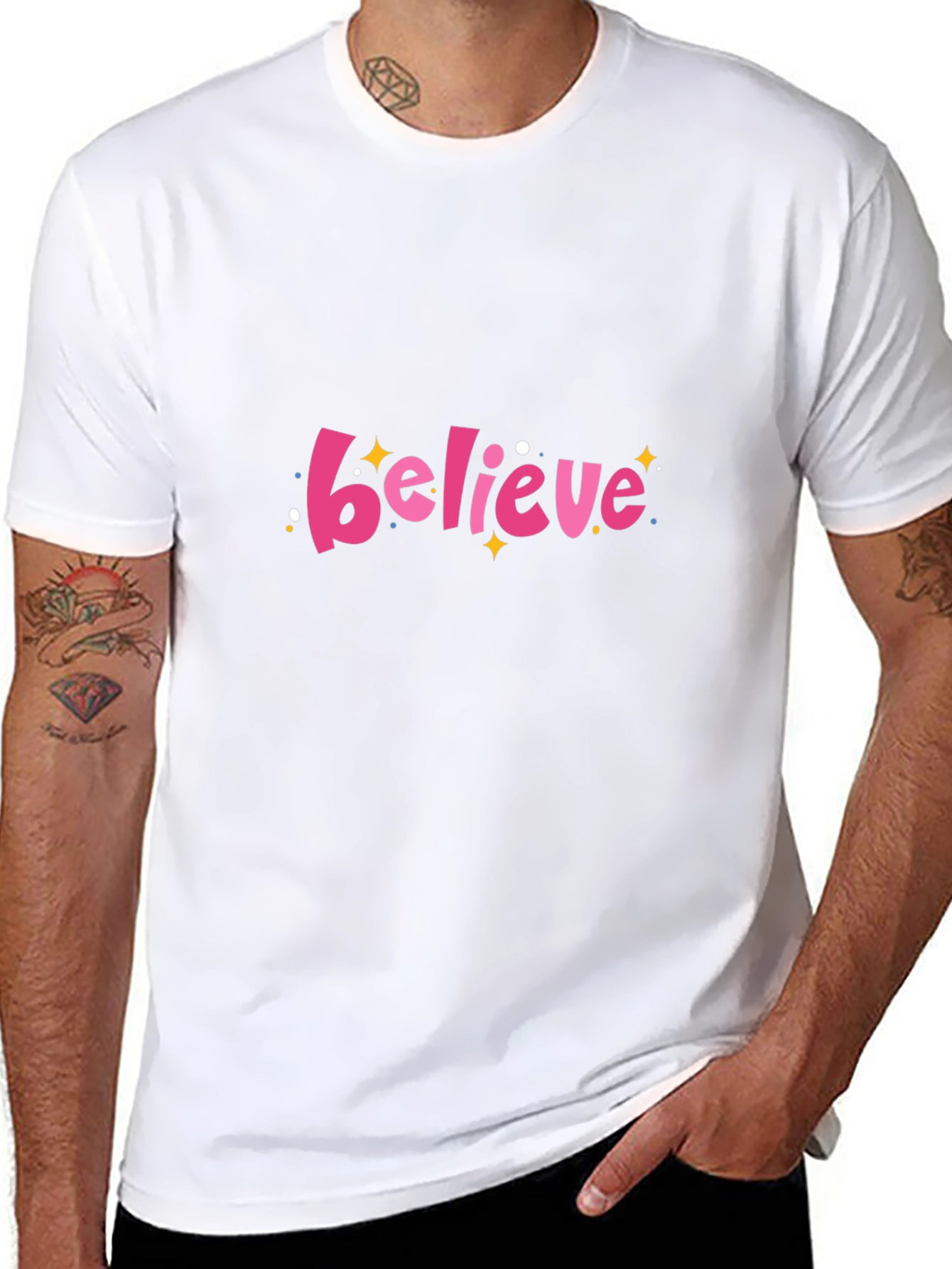 Believe Graphic Black T-Shirt