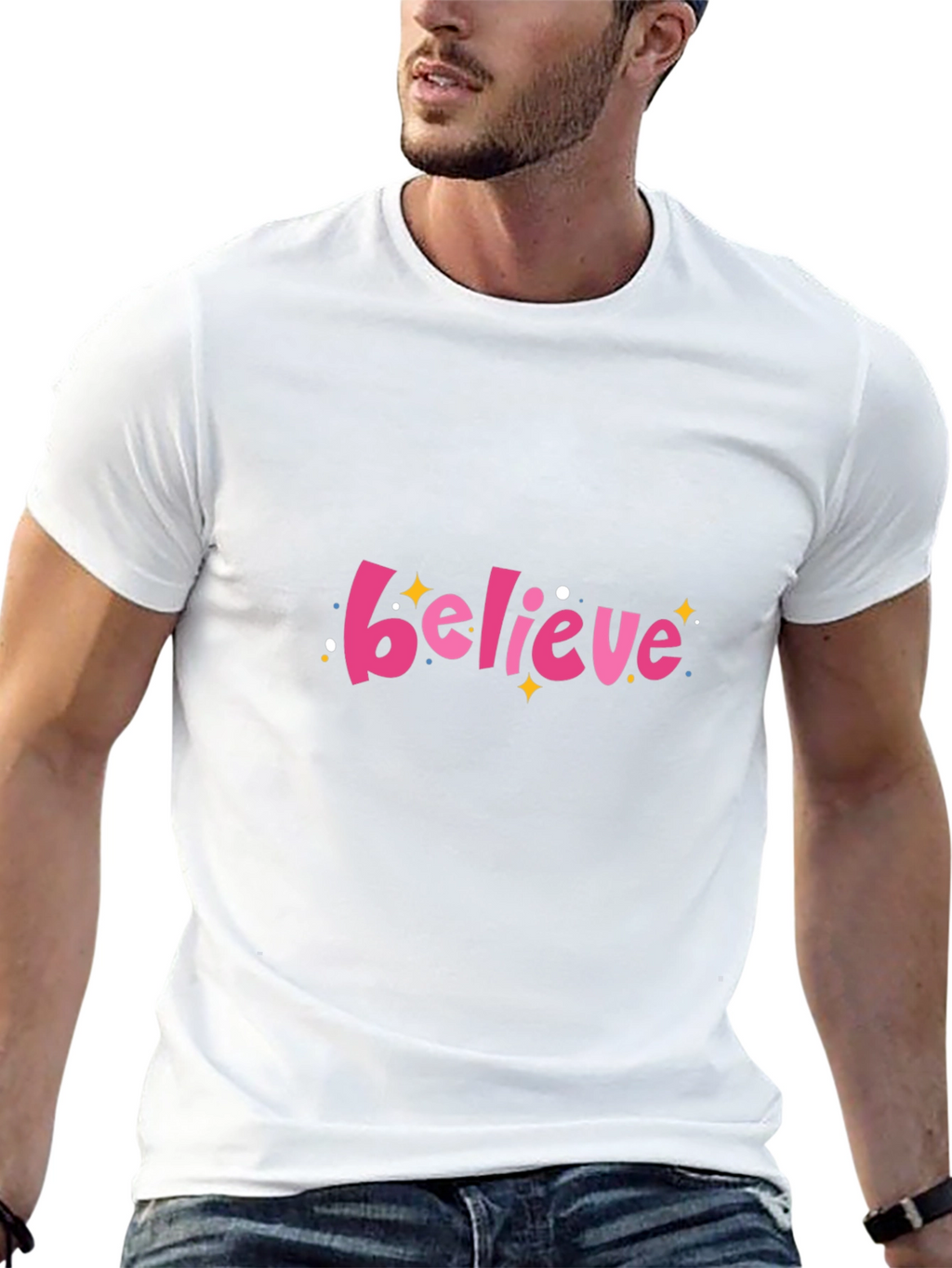 Believe Graphic Black T-Shirt