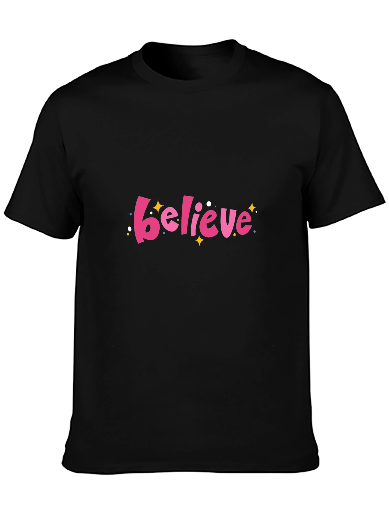 Believe Graphic Black T-Shirt