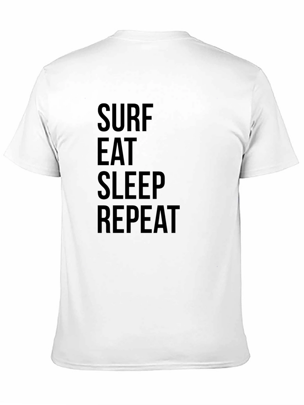 Surf Eat Sleep Repeat Black Graphic Tee Shirt
