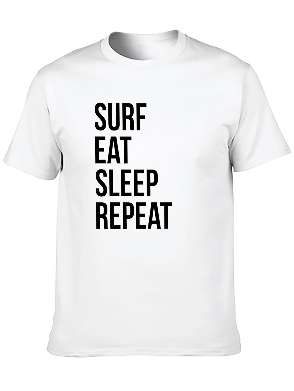 Surf Eat Sleep Repeat Black Graphic Tee Shirt
