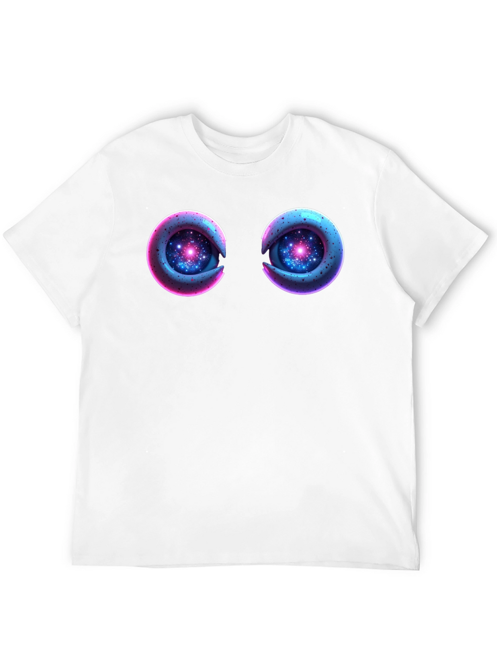Cosmic Eyes Black Graphic T-Shirt